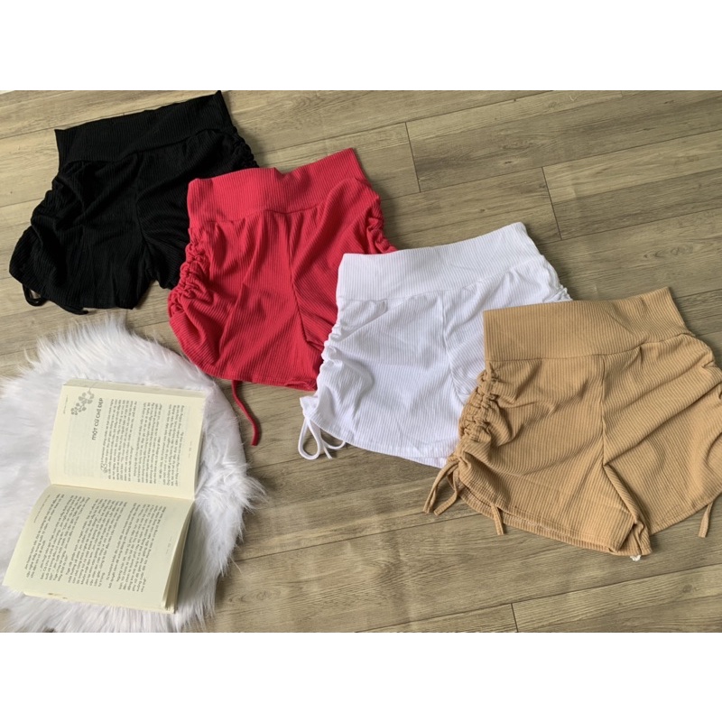 Quần thun gân rút dây 2 bên