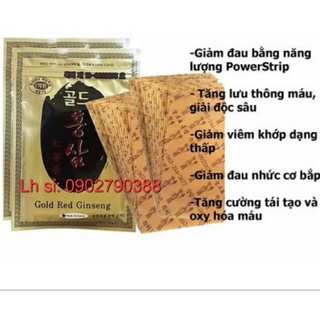 Gói 20 miếng Cao Dán Hồng Sâm Gold Red Ginseng Hàn Quốc