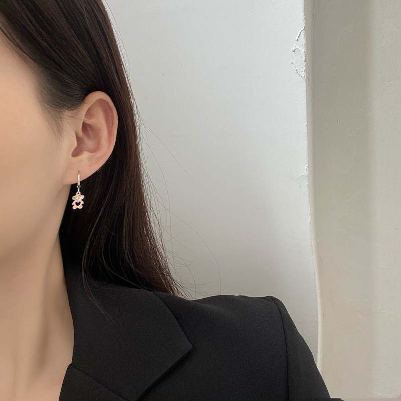 Khuyên Tai Kim Loại Hình Gấu Dễ Thương Sáng Tạo