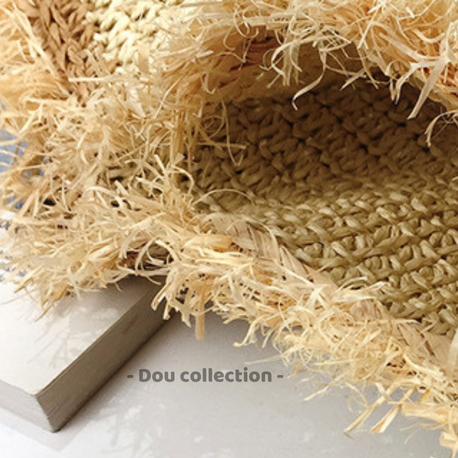 [NowShip2h] Mũ Cói (Nón Cói) Mềm Rơm Rafi Phối Viền Tua Rua Đi Biển - Mã NC010