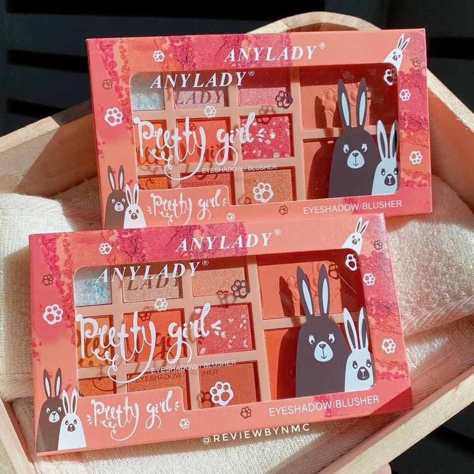 Phấn mắt Any Lady Pretty Girl 🥰11 ô có nhủ kim tuyến & má hồng . Hot | BigBuy360 - bigbuy360.vn