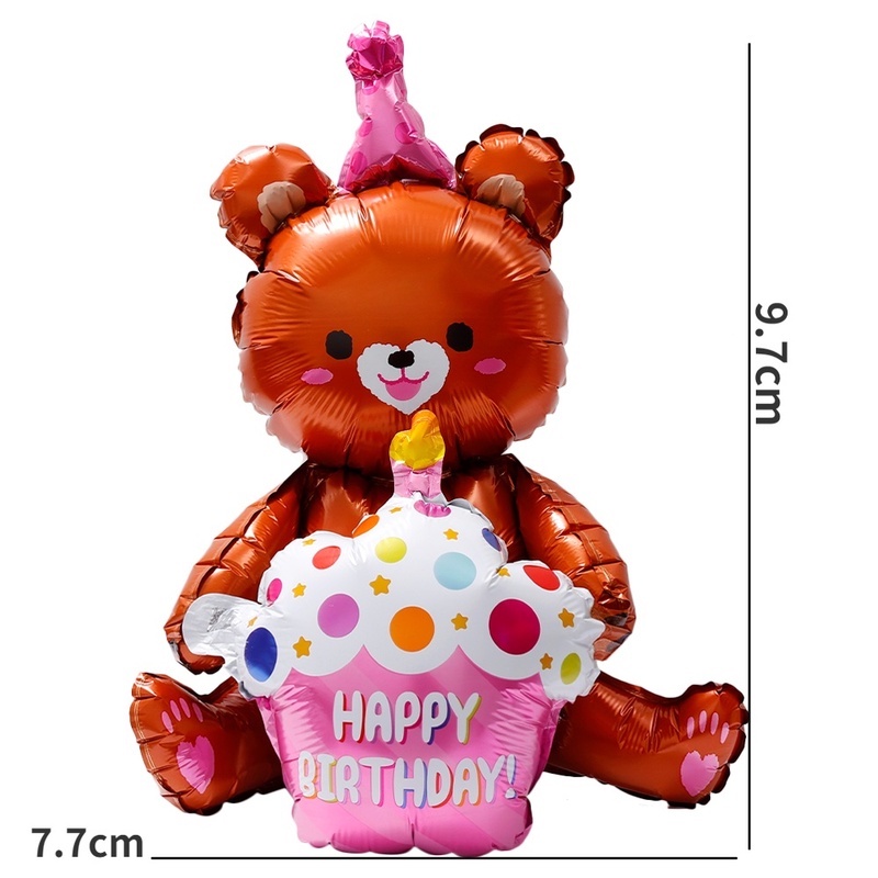 Bong Bóng Lá Nhôm Hình Gấu Hoạt Hình Dễ Thương Dùng Trang Trí Tiệc Sinh Nhật / Tiệc Tùng Cho Bé Gái