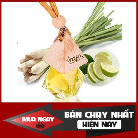 Tinh dầu treo xe oto hương sả chanh giúp khử mùi, chống say xe