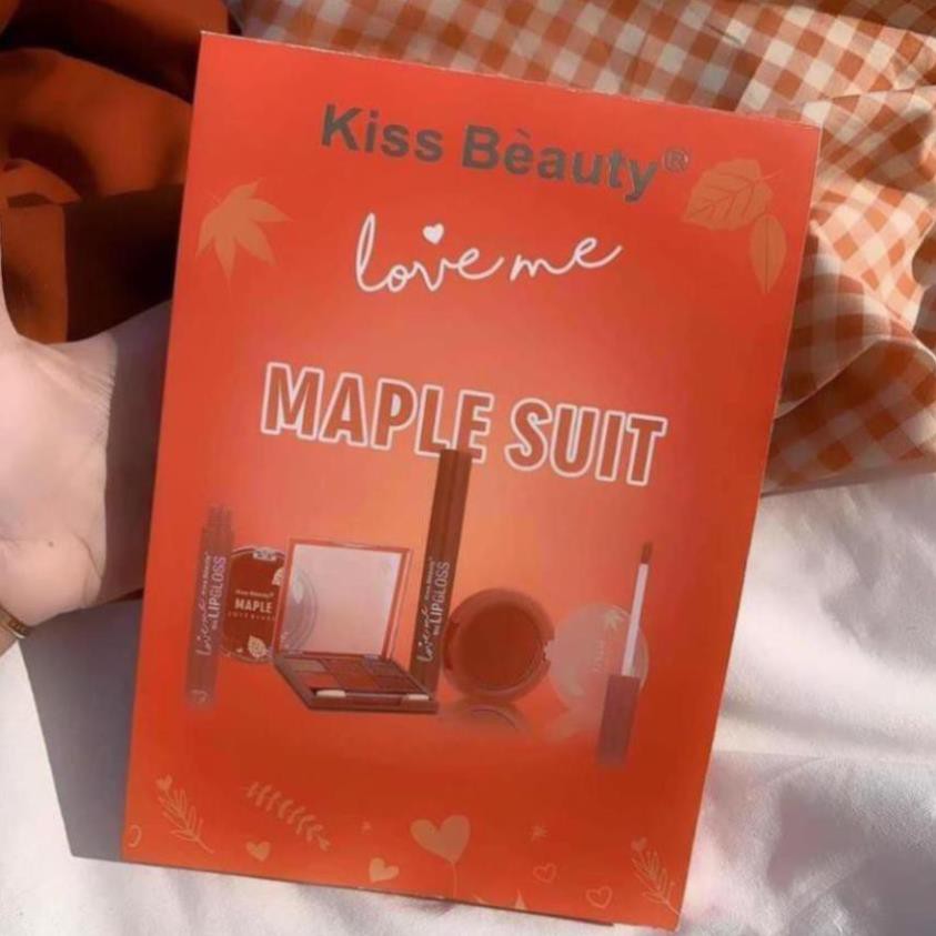 Set trang điểm Maple Suit Love của Kissbeauty gồm 5 son kem Má Hồng Phấn mắt.Tặng kèm 1 chì kẻ mày