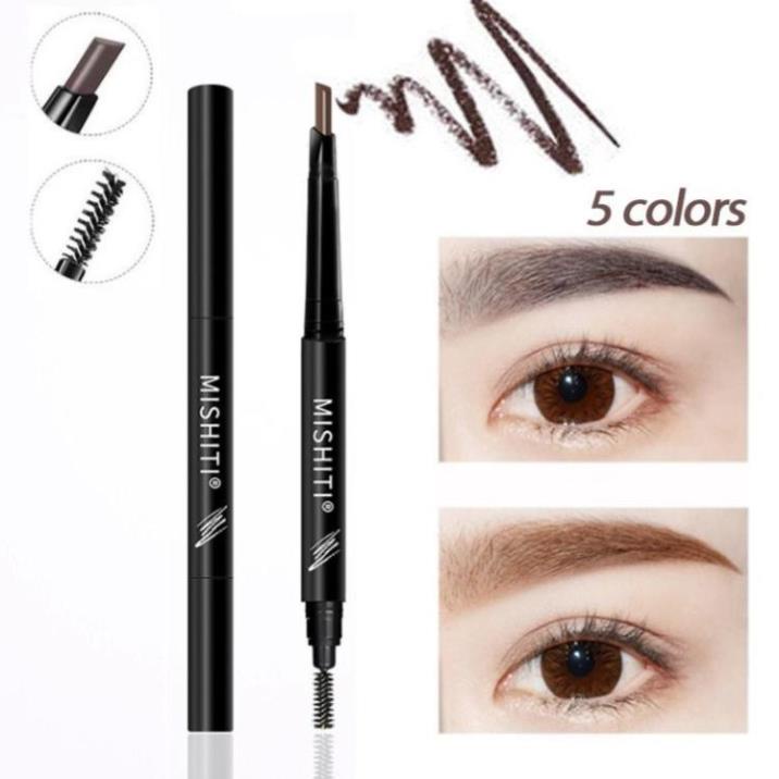 Bút Kẻ Lông Mày Kết Hợp Cọ 2 Trong 1 Chống Thấm Nước Lâu Trôi LL18 | BigBuy360 - bigbuy360.vn