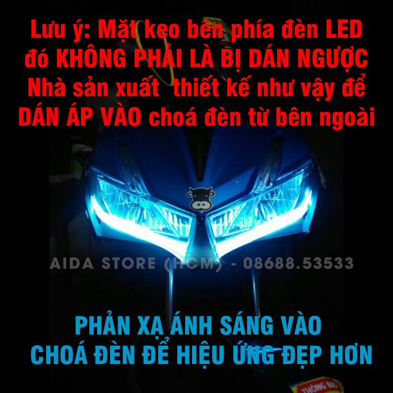 01 dây led dẻo lắp demi xi nhan chạy đuổi kiểu Audi cho xe máy, ô tô - DC 12v