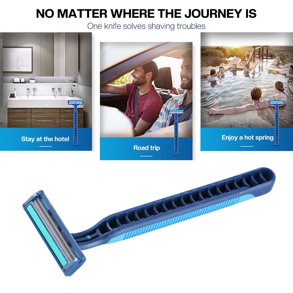 Gillette Blue II / Blue 2 Plus  / Dao Cạo Râu An Toàn 2 Lớp Có Giá Đỡ Cầm Tay 5.24