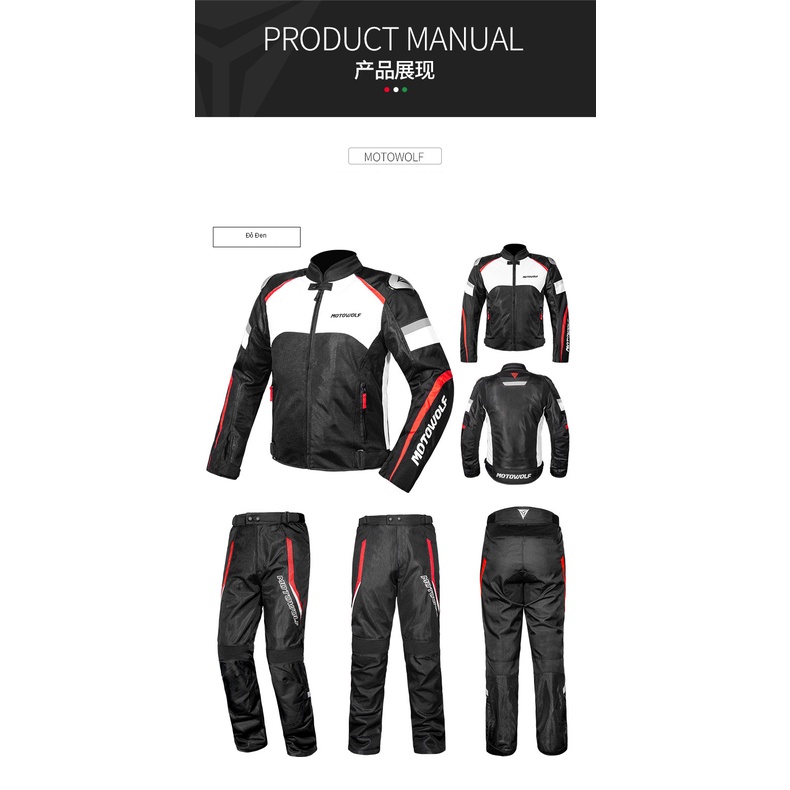 Áo giáp, quần giáp MOTOWOLF đi xe máy chính hãng MDL0509