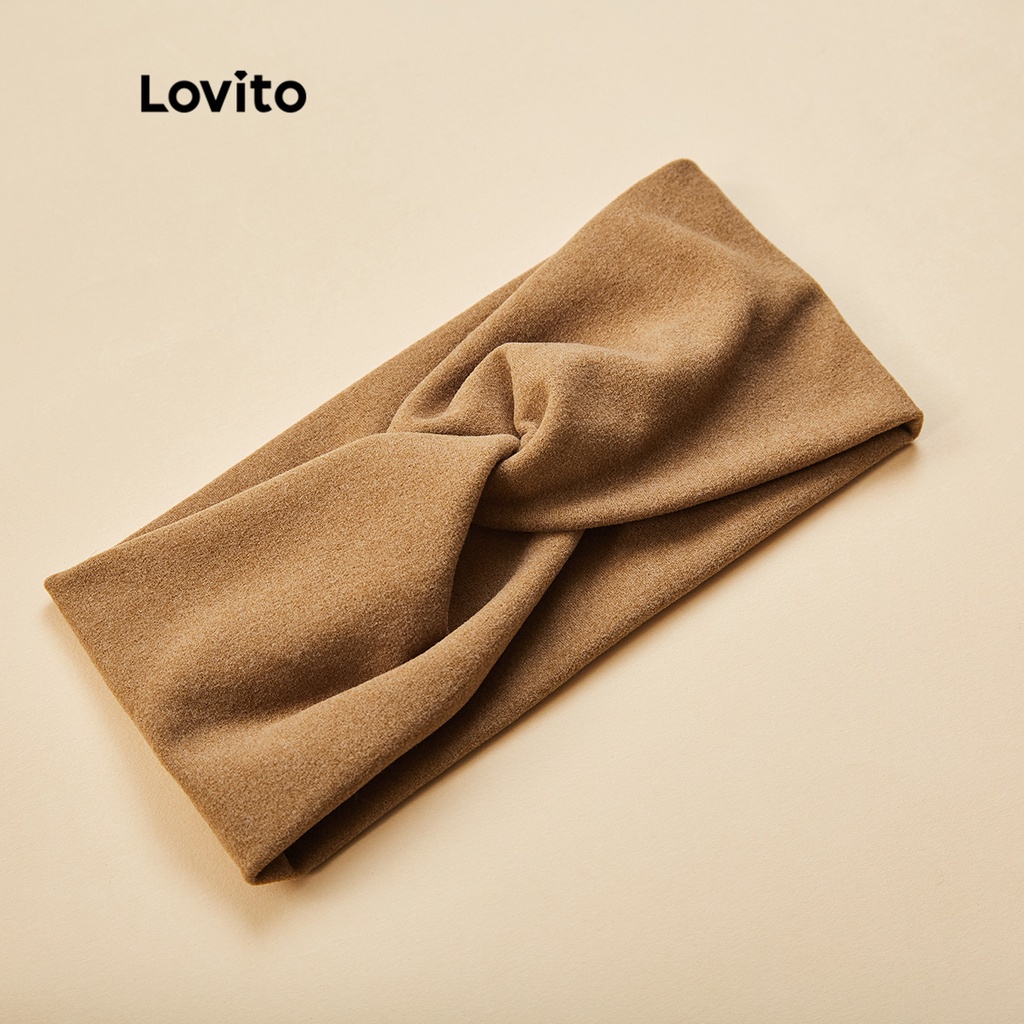 Lovito Băng đô xoắn rộng thông thường L17M375
