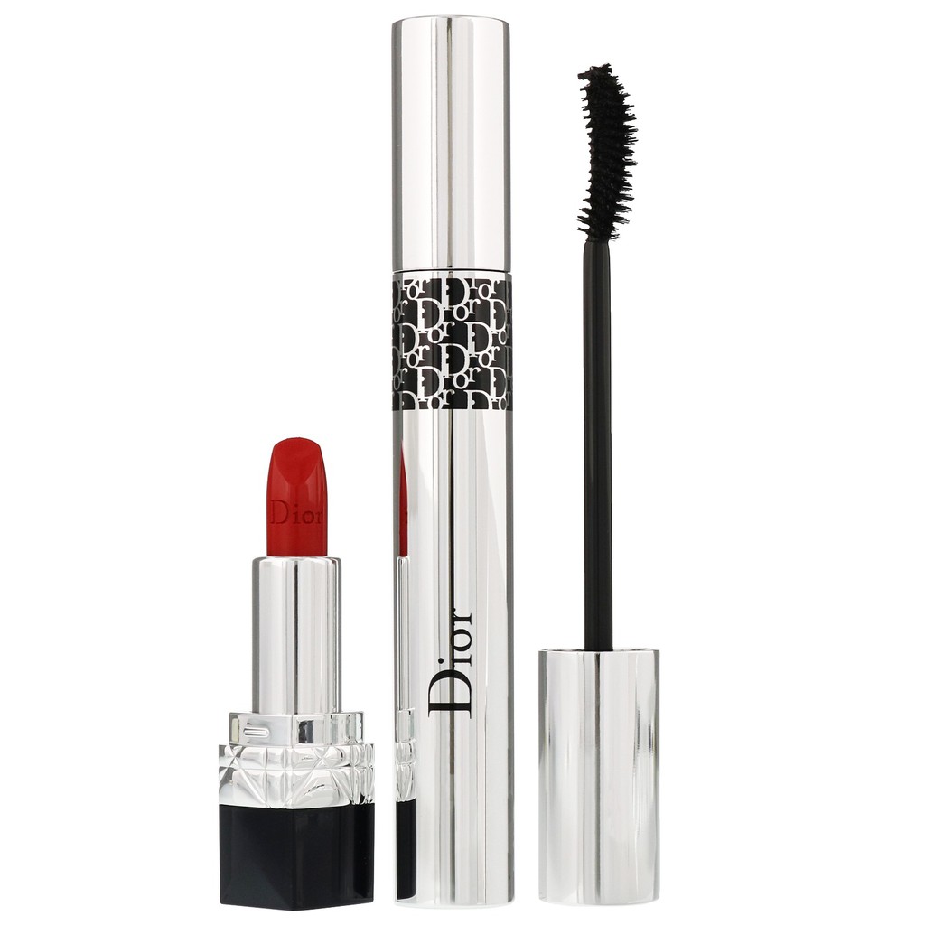 [Chỉ Bán Hàng Auth] Set Quà Tặng Diorshow Iconic Overcurl Mascara Full Size & Lipstick 999 Rouge Mini Size