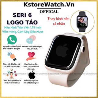 Đồng Hồ Thông Minh Seri 6 Logo Táo Màn Hình Tràn Viền Thiết Kế Chuẩn Series 6 2021 Cực Kỳ Đẳng Cấp