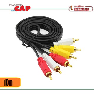 [Mã ELHA9 giảm 15% đơn 50K] Cáp hoa sen AV Dây AV dây loa 3-3 loại 10m