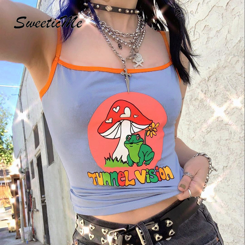 Áo Hai Dây In Họa Tiết Ếch Xinh Xắn Dành Cho Nữ 2021 | BigBuy360 - bigbuy360.vn