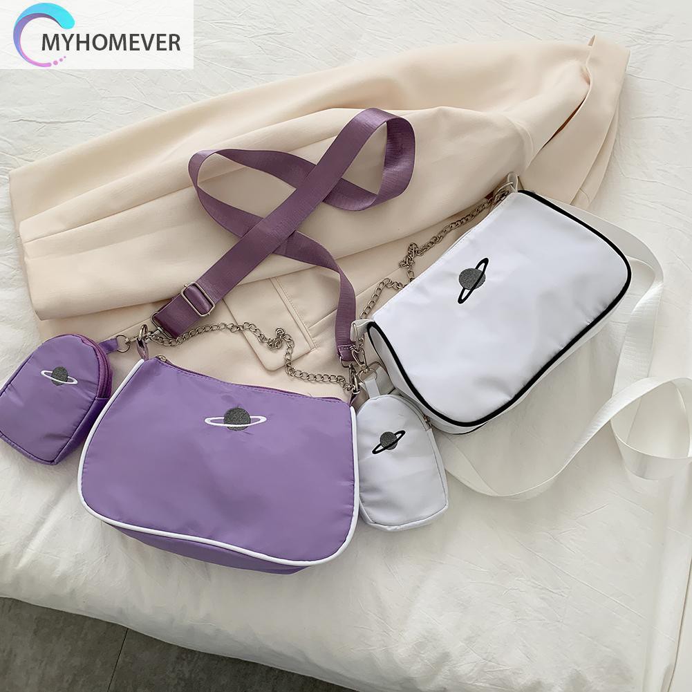 Túi Đeo Chéo  Vải Nylon Khóa Kéo Thời Trang Cho Nữ