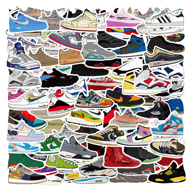 120 tide shoes graffiti stickers luggage notebook motorcycle hand account cartoon shoe