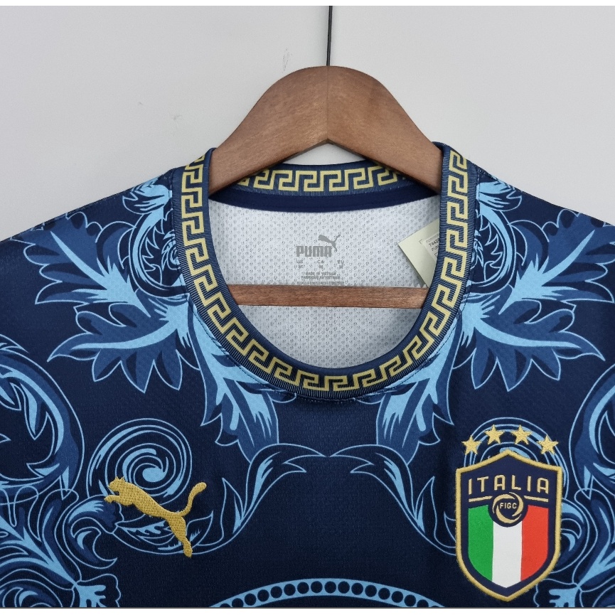 VERSACE Áo Thun Bóng Đá 2022-23 Phong Cách Ý Cá Tính Cho Nam