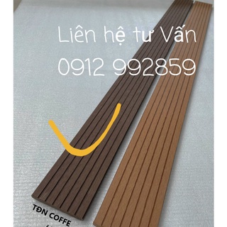 Thanh gỗ nhựa trang trí ban công - vách ốp tường kt rộng 7cm, dài 3m