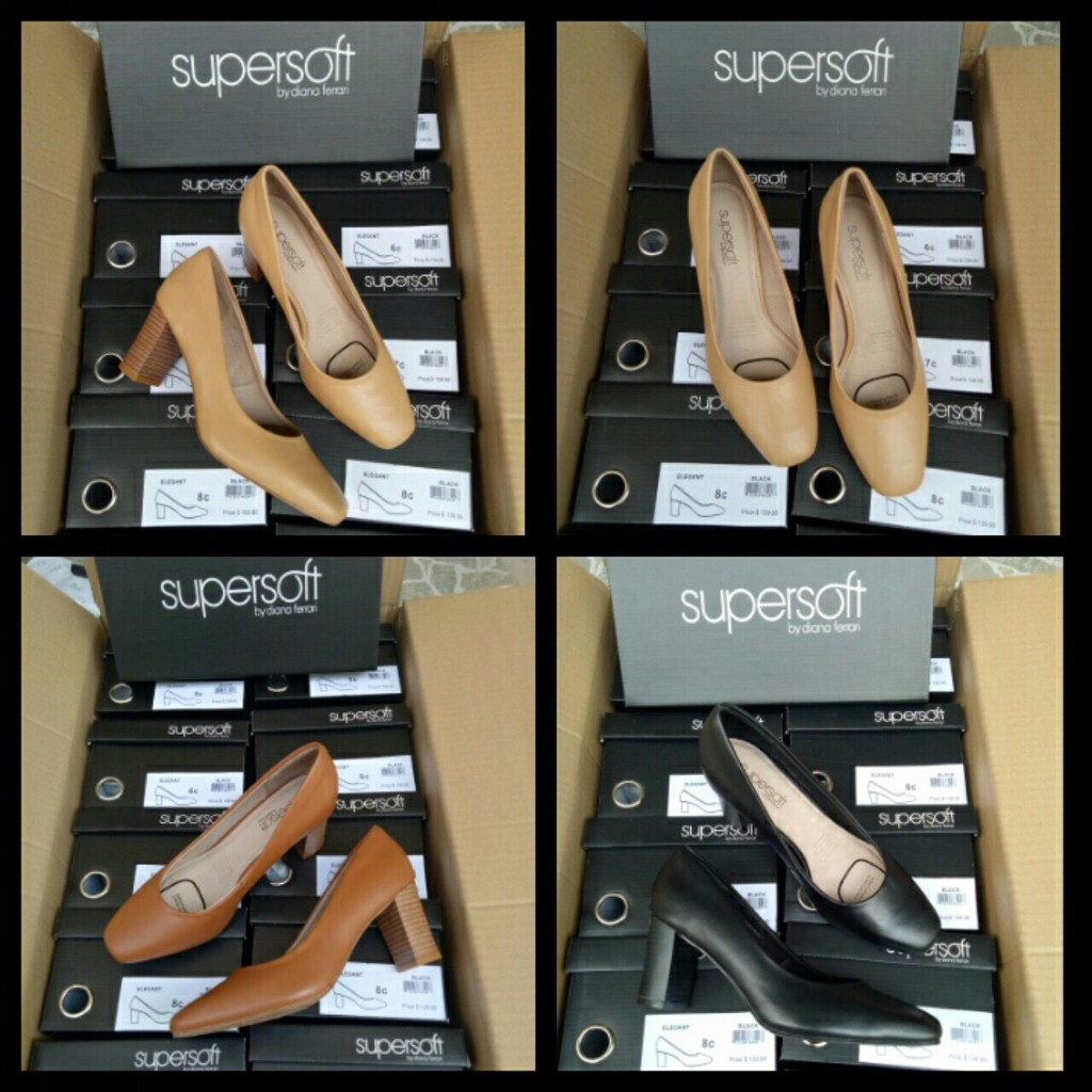 Giày công sờ mũi vuông da thật