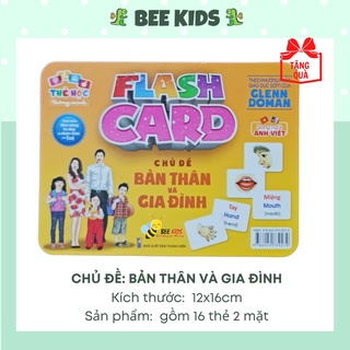 Thẻ học thông minh flashcards chủ đề bản thân và gia đình cho bé beekids