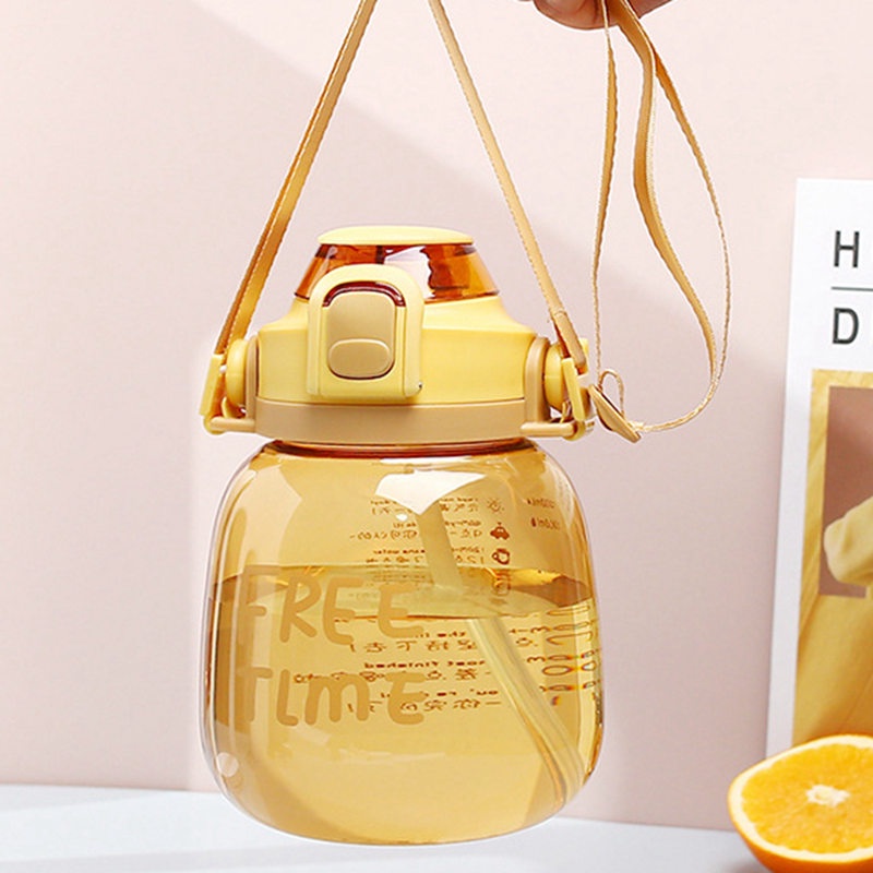 Bình Nước Trong Suốt Dung Tích 1200ml Chống Tràn Tiện Dụng Cho Học Sinh