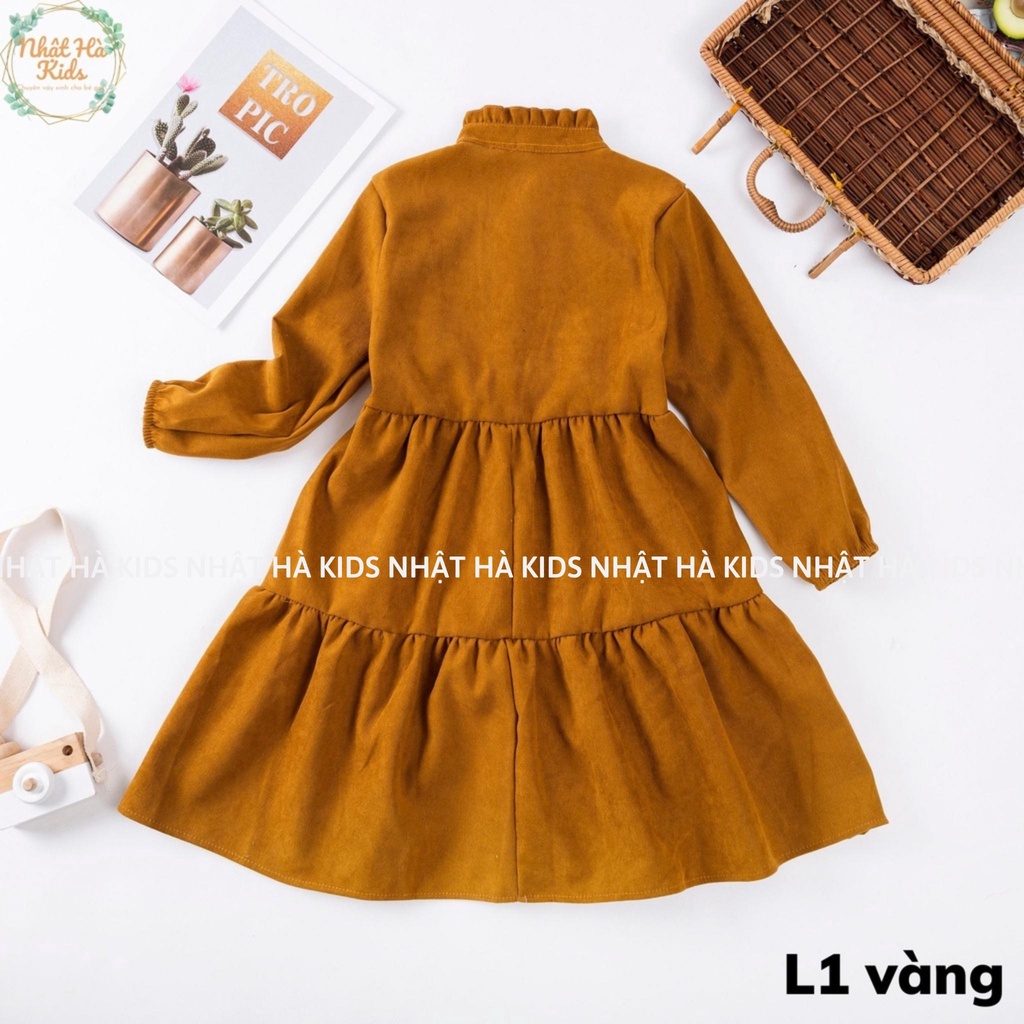 Váy bé gái thu đông NHẬT HÀ size đại từ 11-45kg chất len tăm dáng xòe siêu điệu