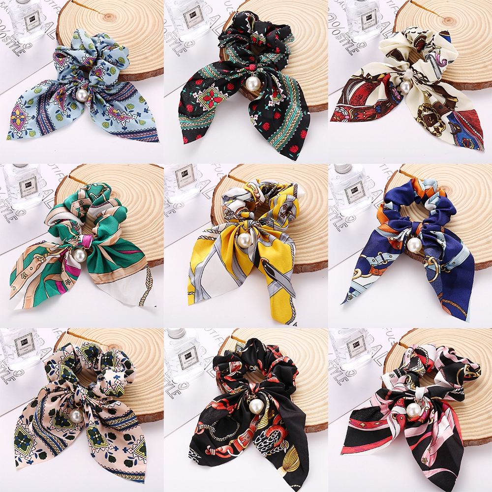 Dây buộc tóc AY đính ngọc trai xinh xắn cho nữ