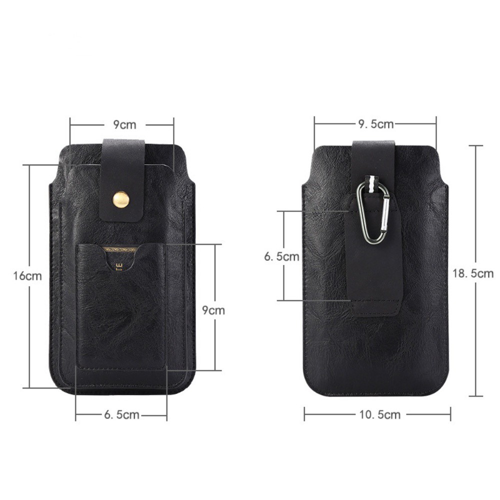 Túi SmileBox đeo hông thắt lưng loại đứng 2 ngăn điện thoại size lớn, có ngăn thẻ cho điện thoại 5.5, 6.0, 6.5, 6.7 inch