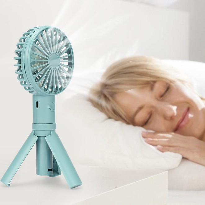 Quạt Mini Cần Tay Có Chân Đứng 3 Tốc Độ Gió Sạc Tích Điện Nhiều Lần | BigBuy360 - bigbuy360.vn