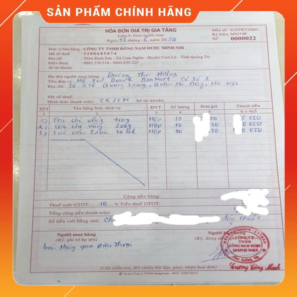 Cao chè vằng lợi sữa Minh Nhi Hộp 200gr