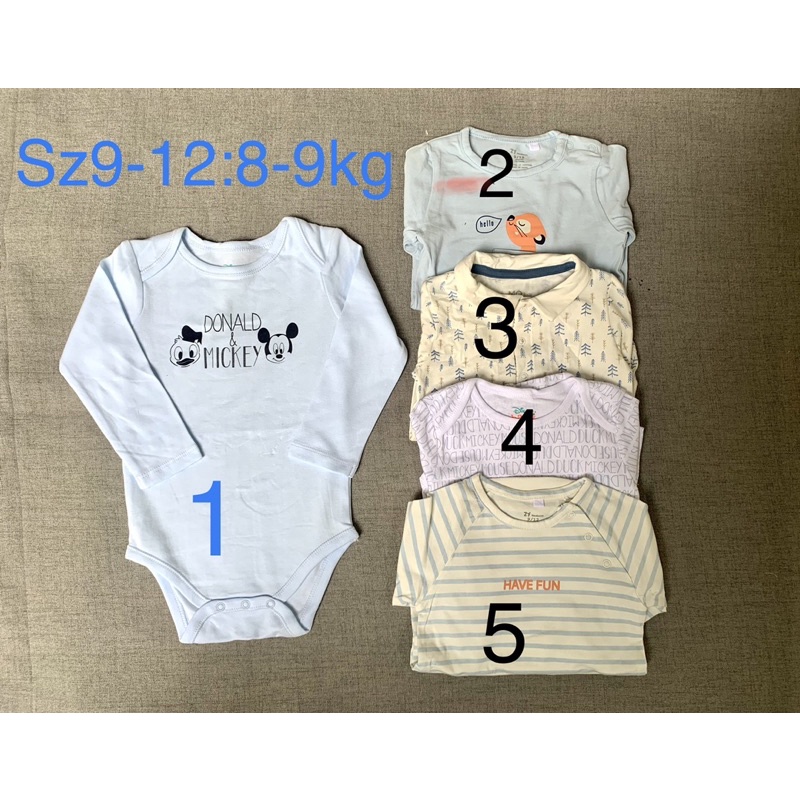 Body cotton hàng xuất size 9/12:8-9kg