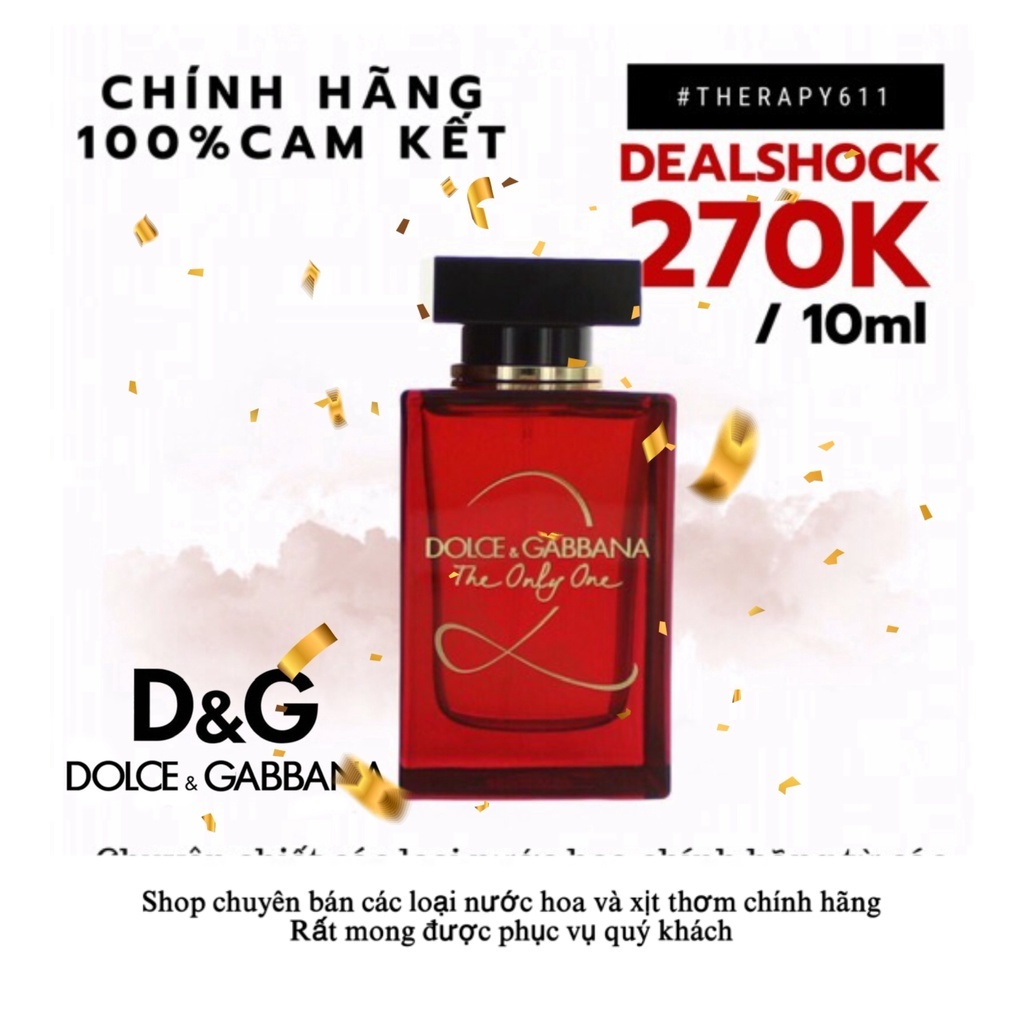 [𝗦𝗔𝗟𝗘]..::✨ Nước hoa  D&G The Only One 2
