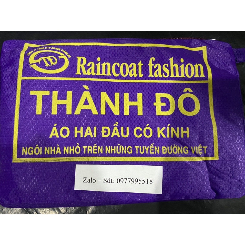 Áo Mưa Vải Dù 2 Đầu Cánh Rơi Có Lỗ Gương Siêu Bền