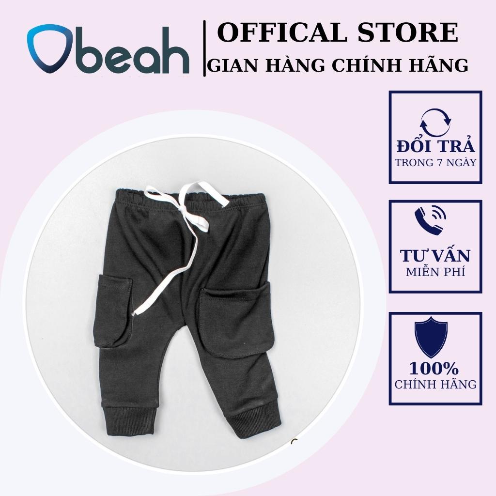 Quần bé trai, Quần jogger túi hộp chất liệu nỉ mè kiểu nhập khẩu cao cấp màu Ghi Fullsize 59 đến 90 Obeah