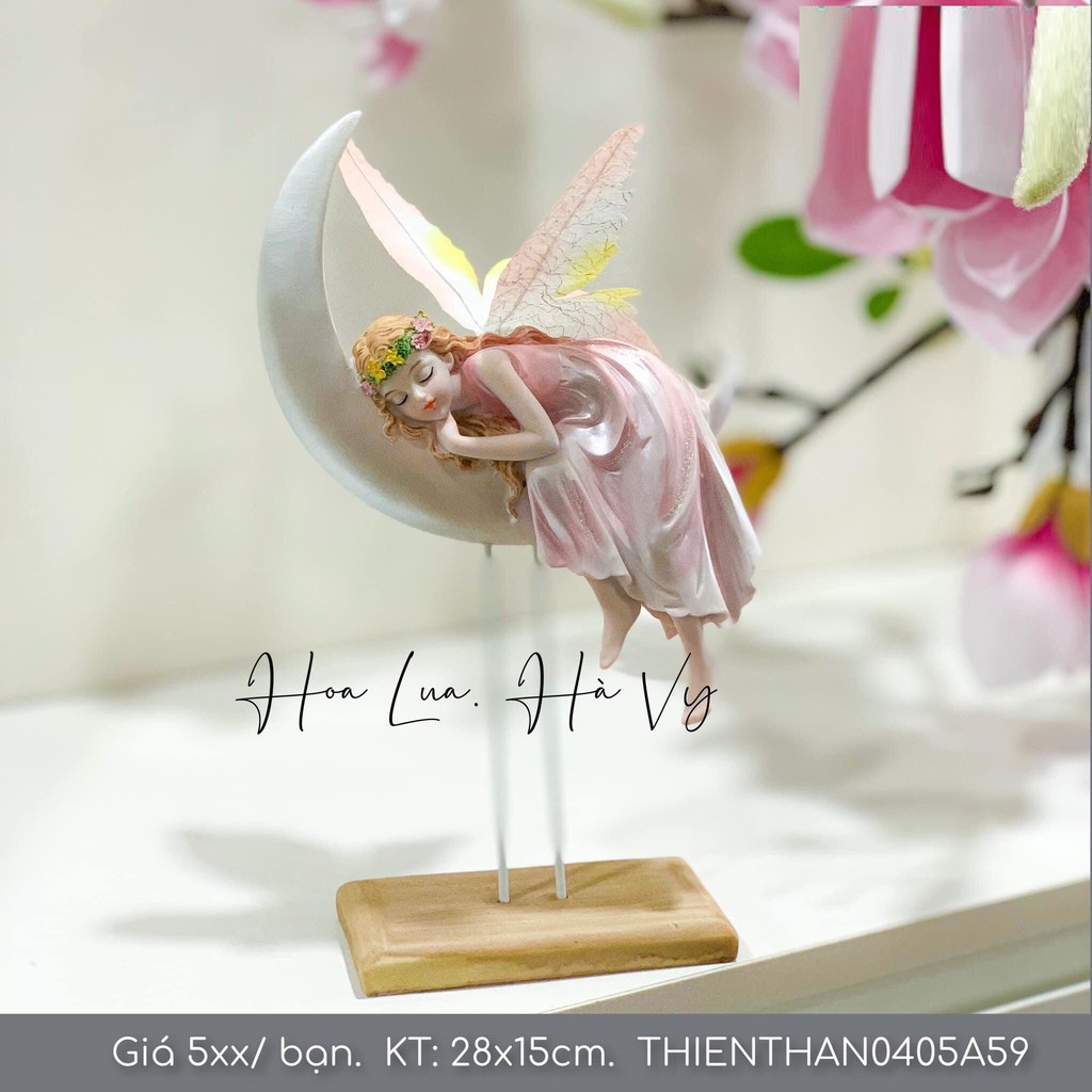 Tượng Thiên Thần Mặt Trăng - Tượng Cô Tiên Decor Trang Trí