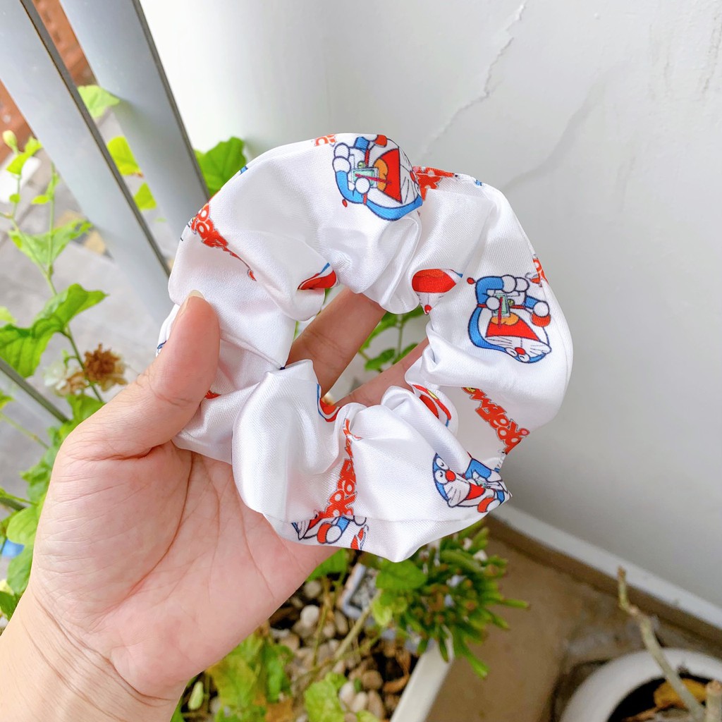 Cột tóc scrunchies doreamon, khủng lông, scrunchies bạch tuộc