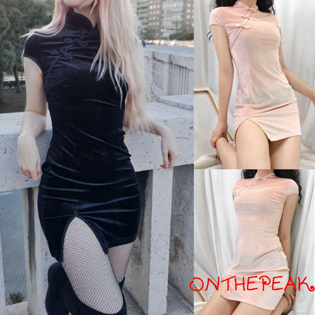 Đầm sườn xám tay ngắn phối ren quyến rũ