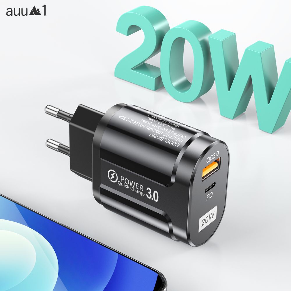 XIAOMI Cốc Sạc Nhanh Pd 20w Usb 3.0 Eu Us Plug 3a Cho Iphone 12 Samsung