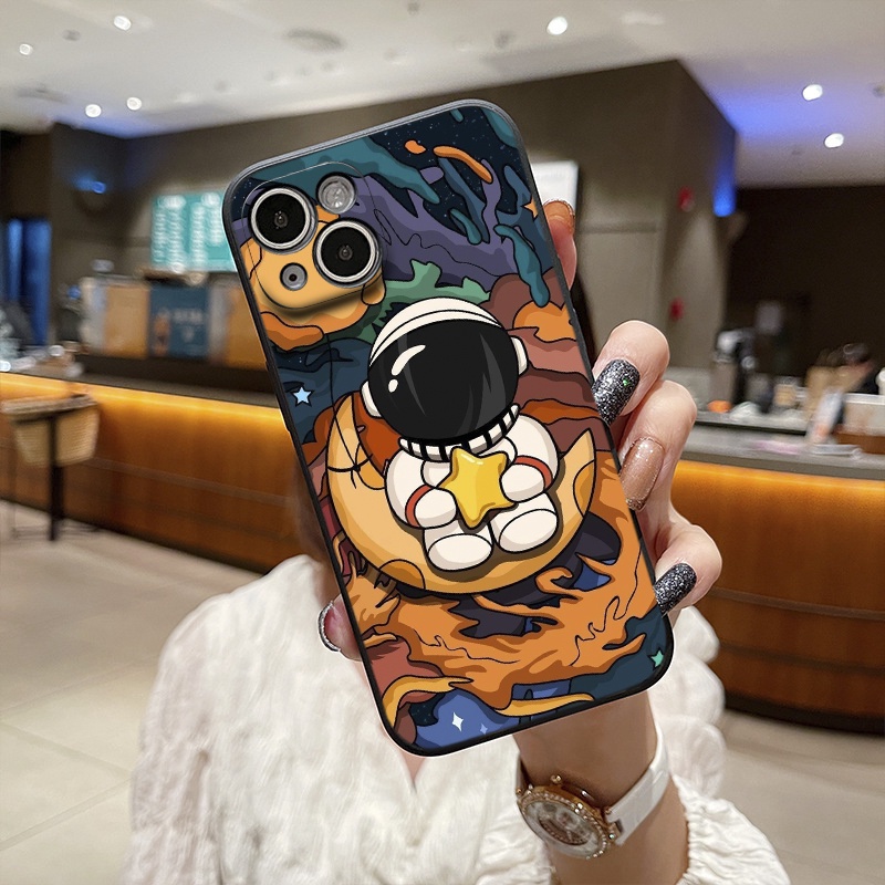Vỏ ốp iPhone Phi Hành Gia chống sốc cho iPhone 6/6pl/6s/6spl/7/7pl/8/8pl/x/xs/11/12/13/pro/max ốp vuông bảo vệ camera