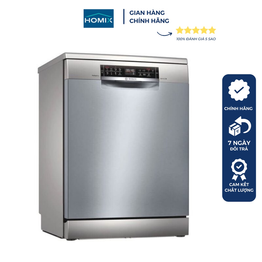 Máy Rửa Bát BOSCH SMS6ZCI49E Serie 6 Tích Hợp ZEOLITH Hàng Chính Hãng, Công Nghệ Thông Minh, Tự Động Sấy Khô
