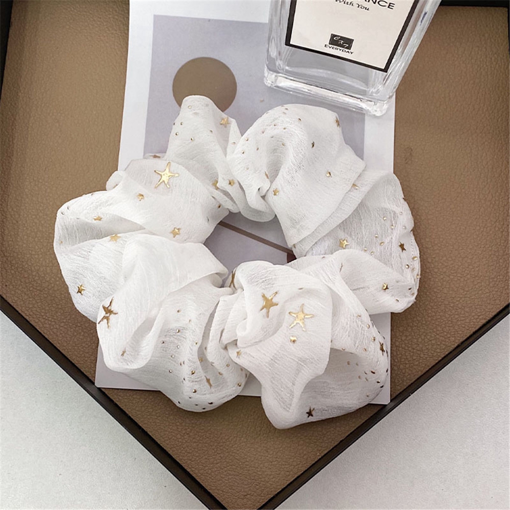 Dây Buộc Tóc Co Dãn Họa Tiết Ánh Sao Xinh Xắn Cho Nữ