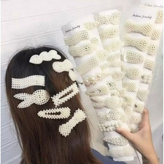 Kẹp tóc ngọc trai nhân tạo Hàn Quốc siêu xinh.