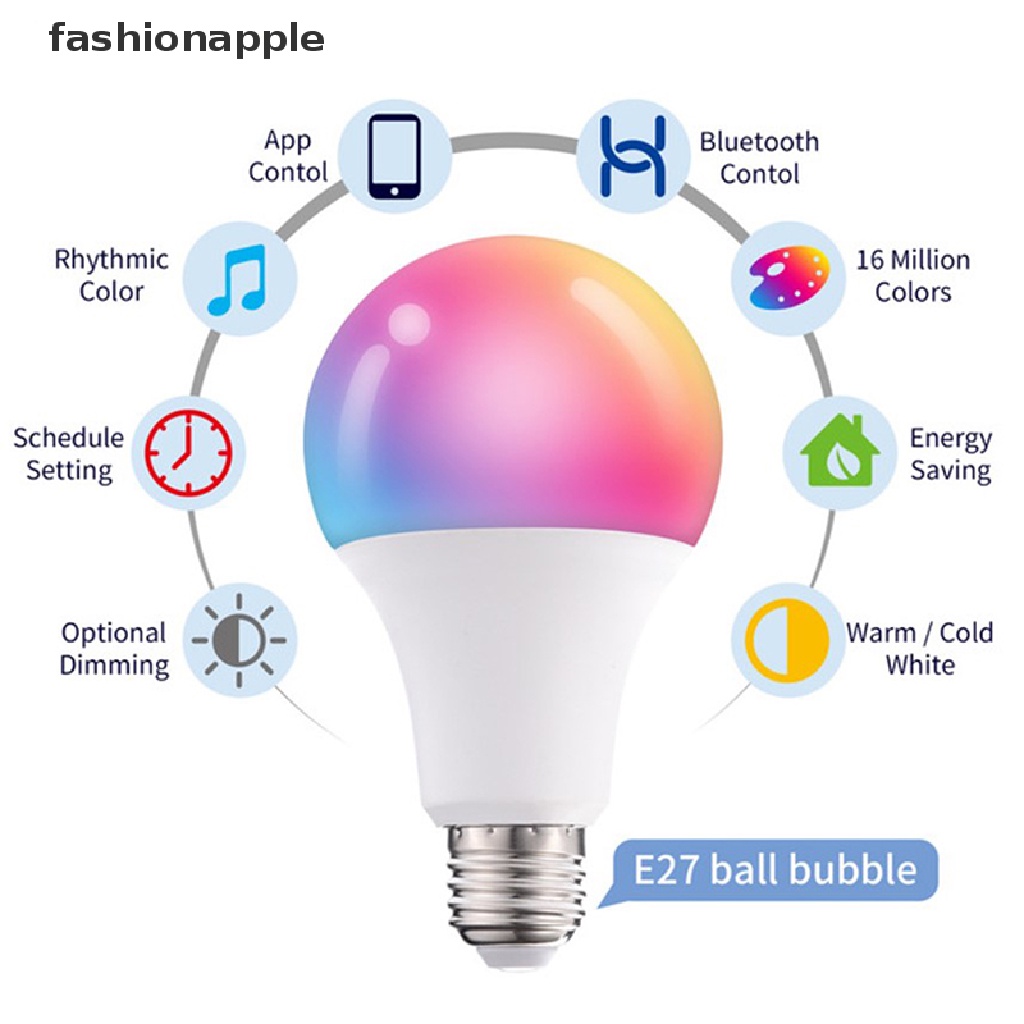 Bóng Đèn LED Thông Minh E27 RGB 15W Ánh Sáng Xanh Có Thể Điều Chỉnh Độ Sáng