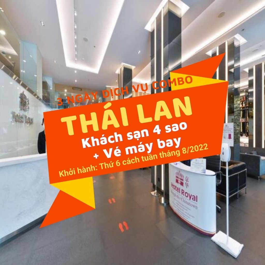 VMB+2 đêm phòng Hotel Royal Bangkok Chinatown 4sao+Tặng thẻ Oneday Pass BTS Sky Train