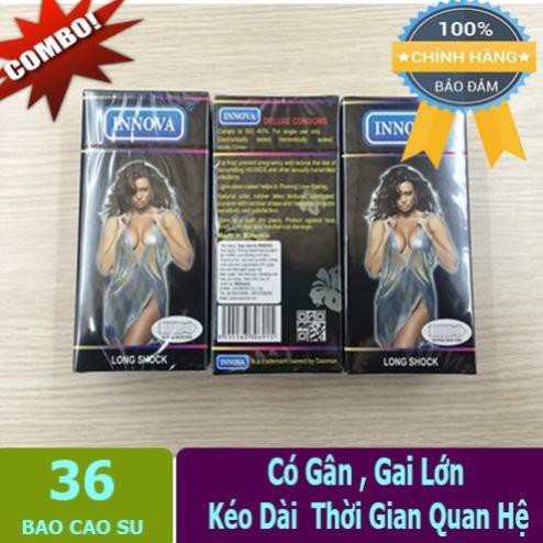 Combo 3 Hộp bao cao su Innova Gân gai kéo dài cuộc yêu , Hộp 12 Chiếc