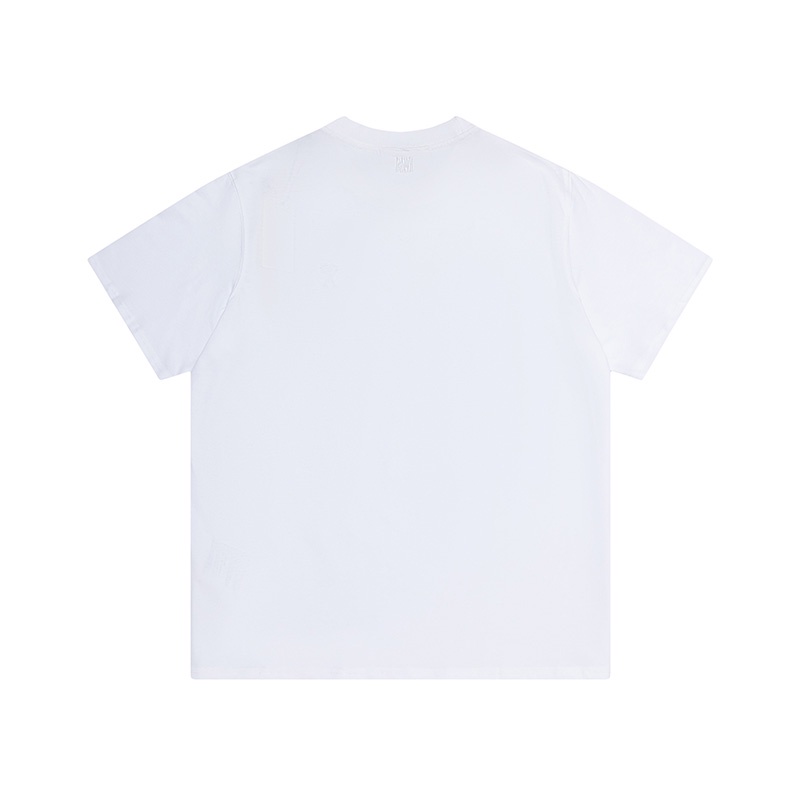 ❤❀  ❤ Áo Thun Cotton Ngắn Tay Dáng Rộng Thêu Logo Trái Tim Kiểu Cổ Điển Cho Nam Và Nữ