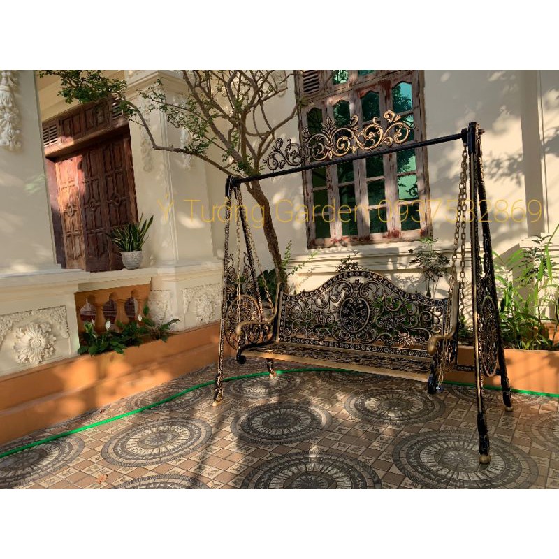 Xích đu sân vườn(nhôm đúc nghệ thuật cao cấp