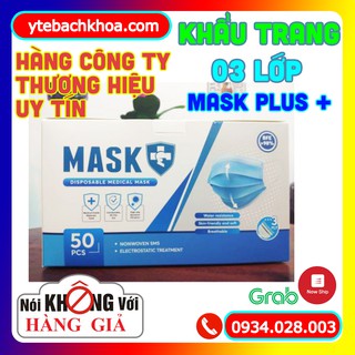 Xả Kho Khẩu Trang Y Tế 3 Lớp Mask Plus (hàng Công ty tiêu chuẩn xuất khẩu)