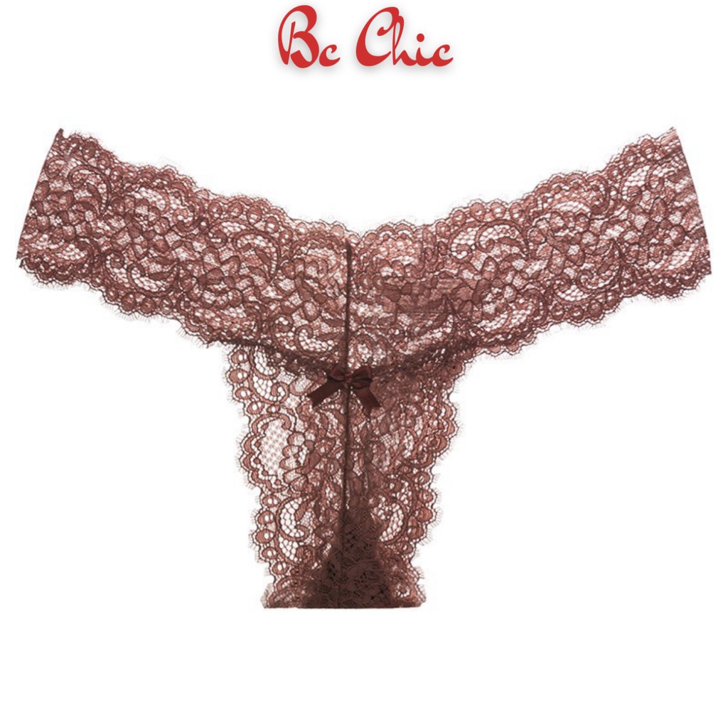 Quần Lót Nữ Lọt Khe Ren cao cấp mềm mại họa tiết gợi cảm quyến rũ mã Q410 BC_CHIC LINGERIE