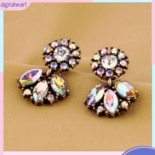 Khuyên Tai Đính Đá Hình Hoa Phong Cách Bohemian Thanh Lịch Dành Cho Nữ