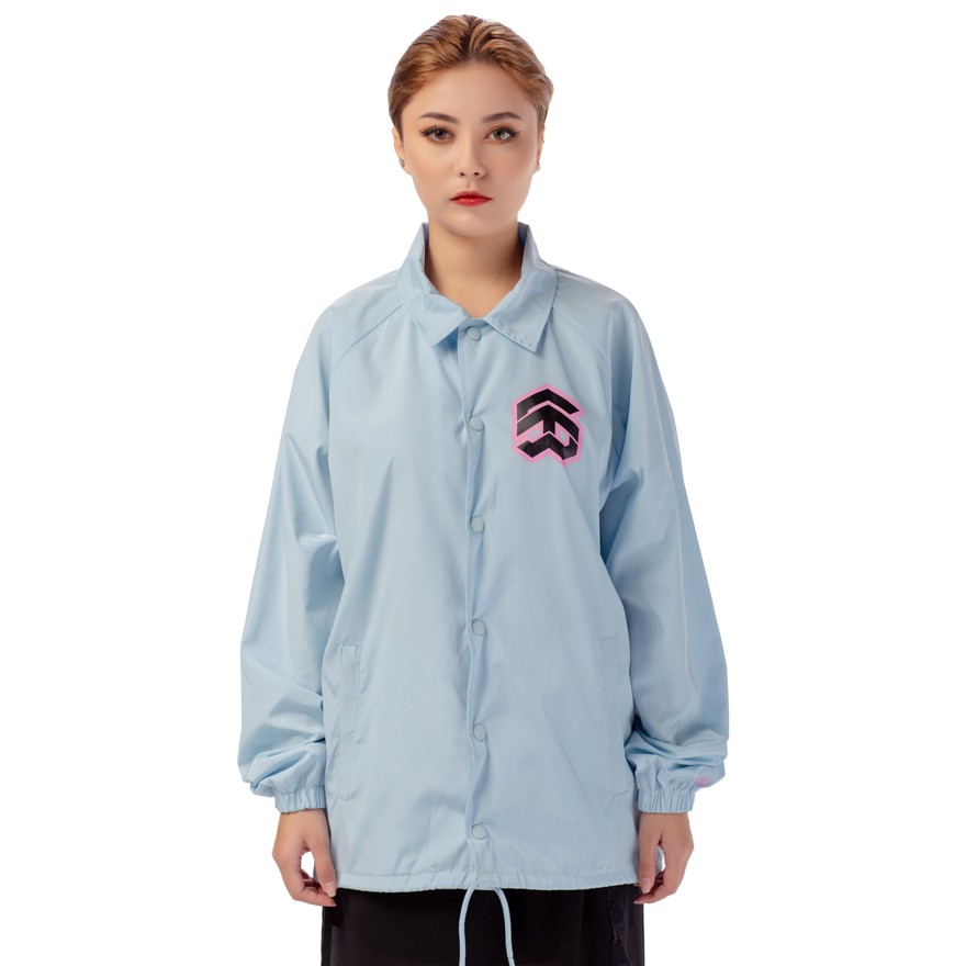 [Mã FAMALLT5 giảm 15% đơn 150K] 5THEWAY® /stroke/ BIG LOGO COACH JACKET™ in STARLIGHT BLUE aka Áo Khoác Dù Xanh